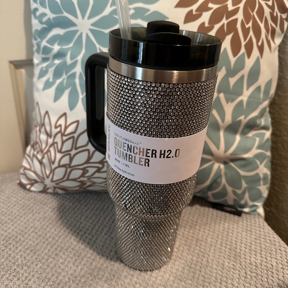 Stanley Silver rhinestone Blinged Out 40 oz. Tumbler